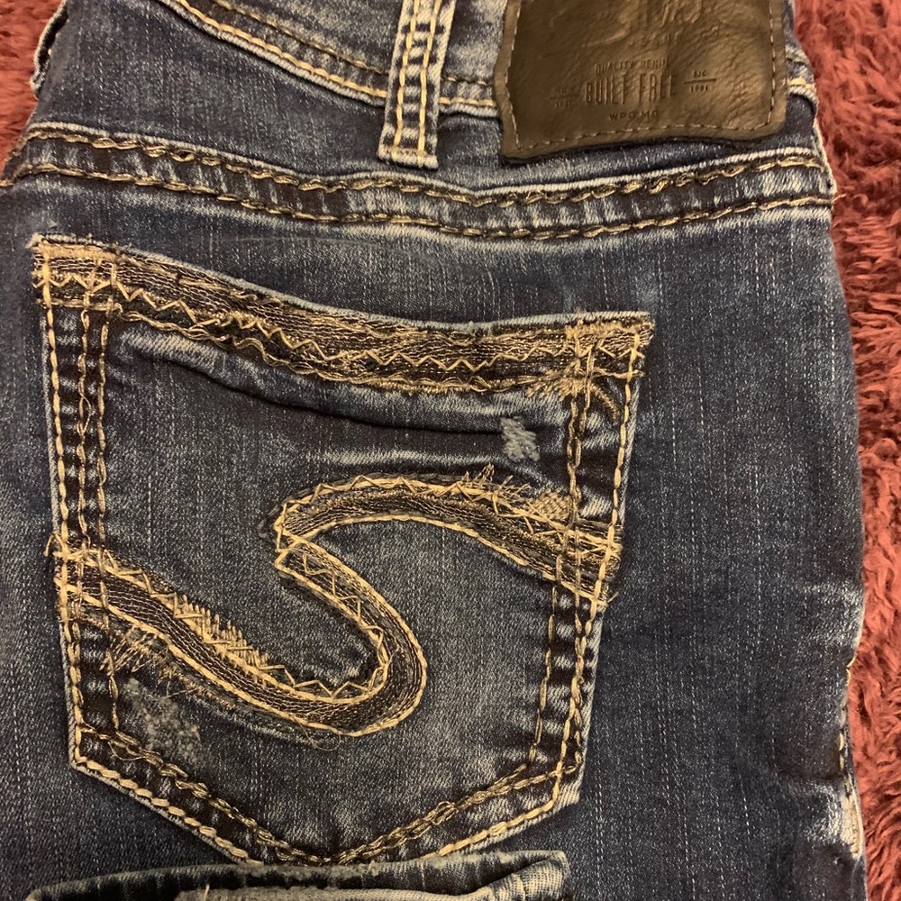 Silver Skinny Jeans Size 32/31